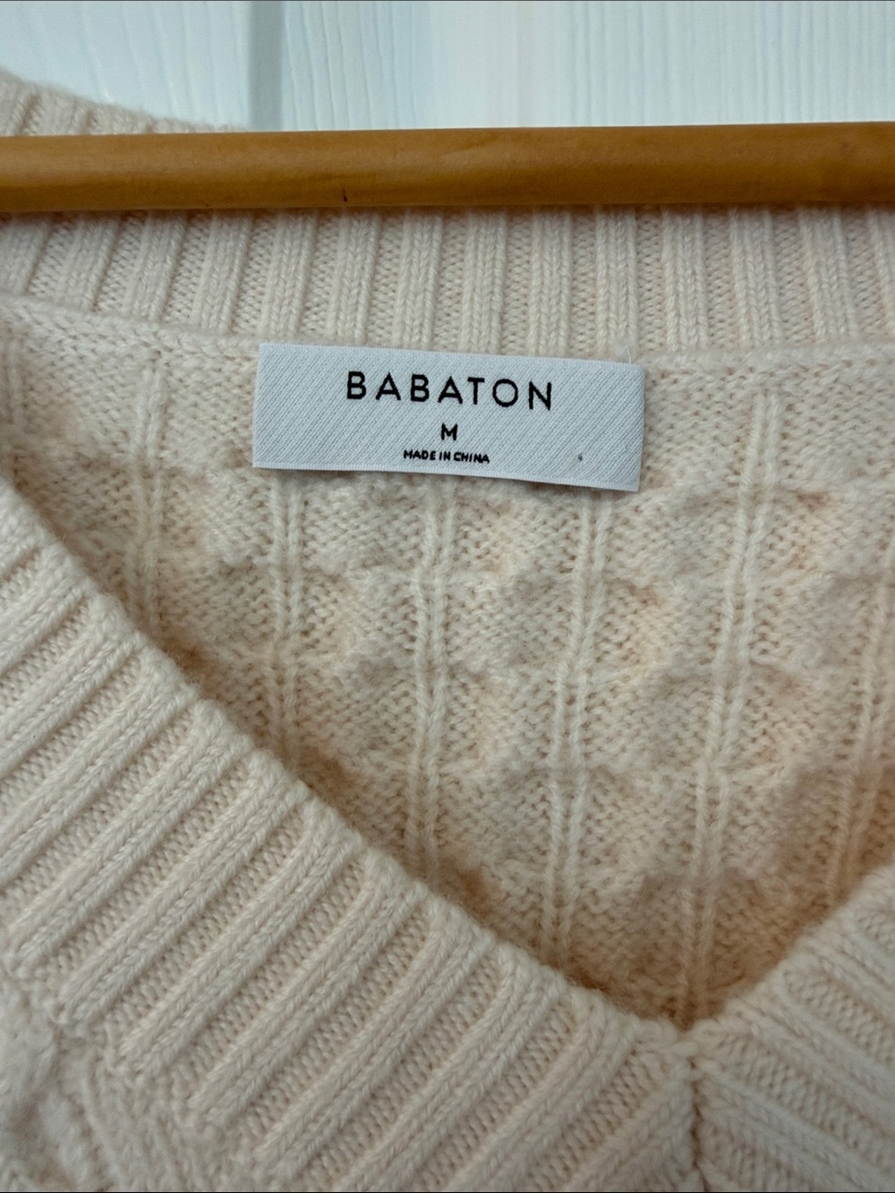 Babaton Soft Cream Cable-Knit V-Neck Sweater Vest - Picture 2 of 3